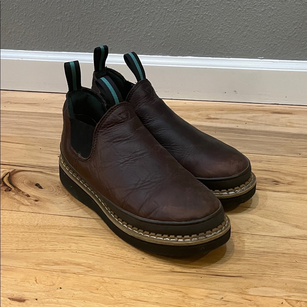 Georgia Boot Dark Brown Leather Slip-Ons